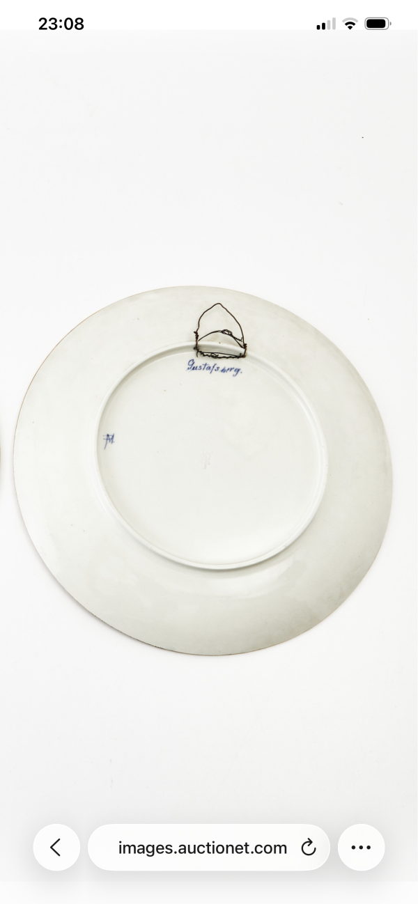 PEDER MÖLLER Plate Gustavsberg 1800-tal