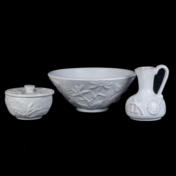 Set of Ceramic Bowl, Casserole and Pitcher – Upsala Ekeby & Erik Mornils, Mid-20th Century